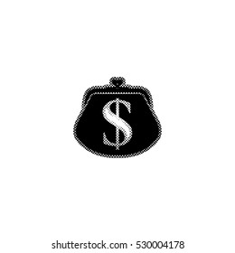 wallet  - black vector icon