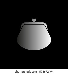 wallet -  black vector icon