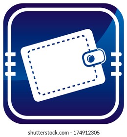 Wallet blue icon