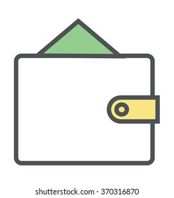 Wallet Bold Icon Illustration