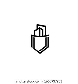 Logo für Brieftasche und Gebäudedesign