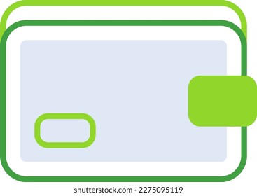 Wallet business people icon with green outline style. wallet, money, finance, business, bank, payment, sign. Vector Illustration