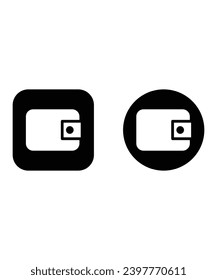 wallet button icon, vector best flat icon.