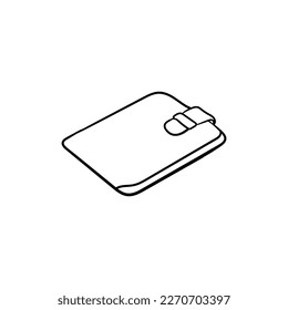 Wallet card credit simple line creative design