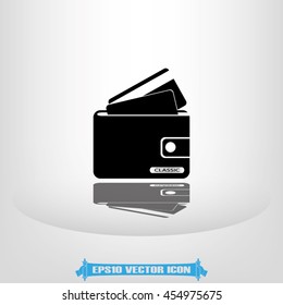 Wallet and card icon vector illustration EPS 10.