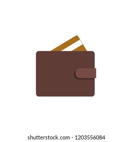 Wallet with card vector