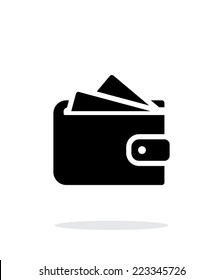 Wallet with cards simple icon on white background. Vector illustration.