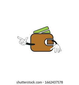 wallet cartoon characters design with white background. you can use for stickers, pins, mascot or patches