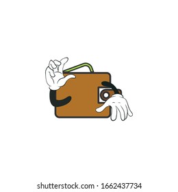 wallet cartoon characters design with white background. you can use for stickers, pins, mascot or patches