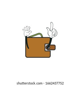wallet cartoon characters design with white background. you can use for stickers, pins, mascot or patches