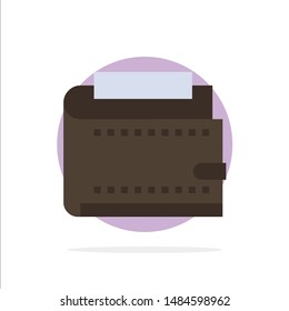 Wallet, Cash, Finance, Money, Personal, Purse Abstract Circle Background Flat color Icon. Vector Icon Template background