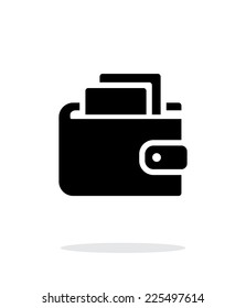 Wallet with cash simple icon on white background. Vector illustration.
