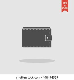 Wallet with cash simple icon. Vector illustration.
