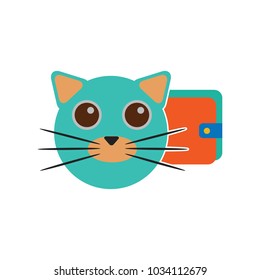 Wallet Cat Logo Icon Design