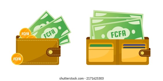 Wallet With Central African CFA Franc Money