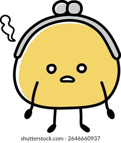 Um personagem de carteira que parece chocado, atordoado ou em queda.