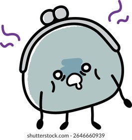 Um personagem de carteira que parece chocado, atordoado ou em queda.