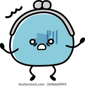 Um personagem de carteira que parece chocado, atordoado ou em queda.