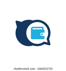 Wallet Chat Logo Icon Design