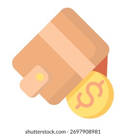 Wallet Coin Icon Element For Design