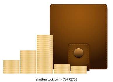 wallet and coins