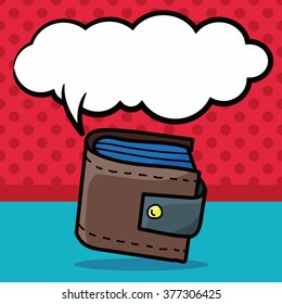 wallet color doodle, speech bubble