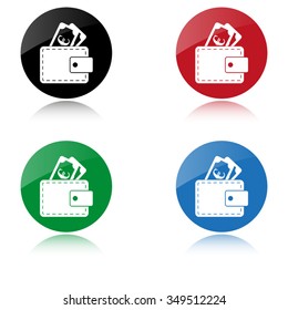 Wallet - color vector icon