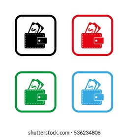 Wallet  - color vector icon