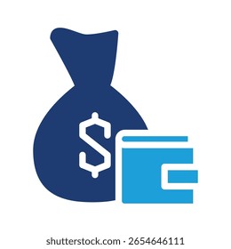 wallet colored icon vector design good for web or mobile app