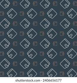 Wallet colorful repeating trendy pattern vector illustration background