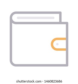 wallet colour line vector icon