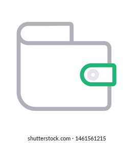 wallet colour line vector icon