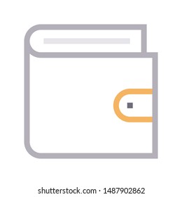 wallet colour line vector icon