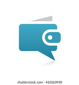 wallet and communication icon