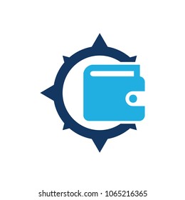 Wallet Compass Logo Icon Design