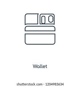 Wallet concept line icon. Linear Wallet concept outline symbol design. This simple element illustration can be used for web and mobile UI/UX.