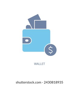 wallet concept line icon. Simple element illustration. wallet concept outline symbol design.