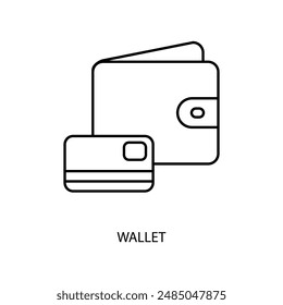 wallet concept line icon. Simple element illustration. wallet concept outline symbol design.