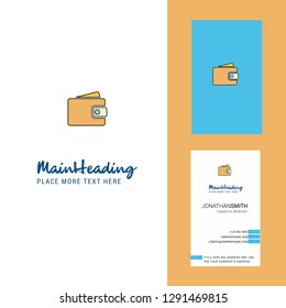 Wallet Creative Logo and business card. vertical Design Vector