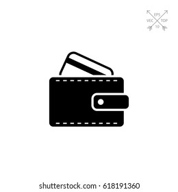 Wallet with credit card