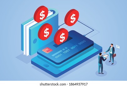 Wallet, Credit Card And Smartphone Connection, E-wallet And Mobile Payment Concept