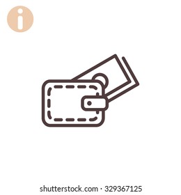 wallet with credit card - vector