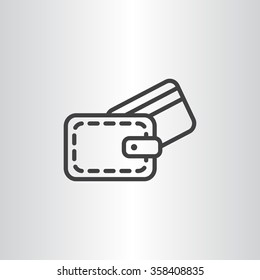 wallet with credit card - vector