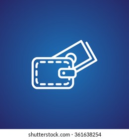 wallet with credit card - vector