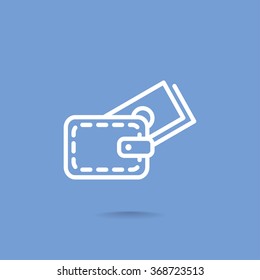 wallet with credit card - vector