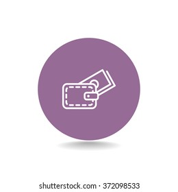 wallet with credit card - vector