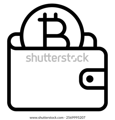 Wallet Crypto and Blockchain icon illustration