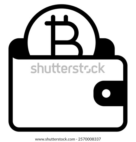 Wallet Crypto and Blockchain icon illustration
