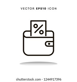 Wallet cyber monday vector icon