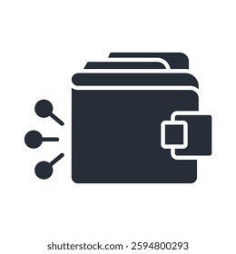 wallet digital icon. vector.Editable stroke.linear style sign for use web design,logo.Symbol illustration.